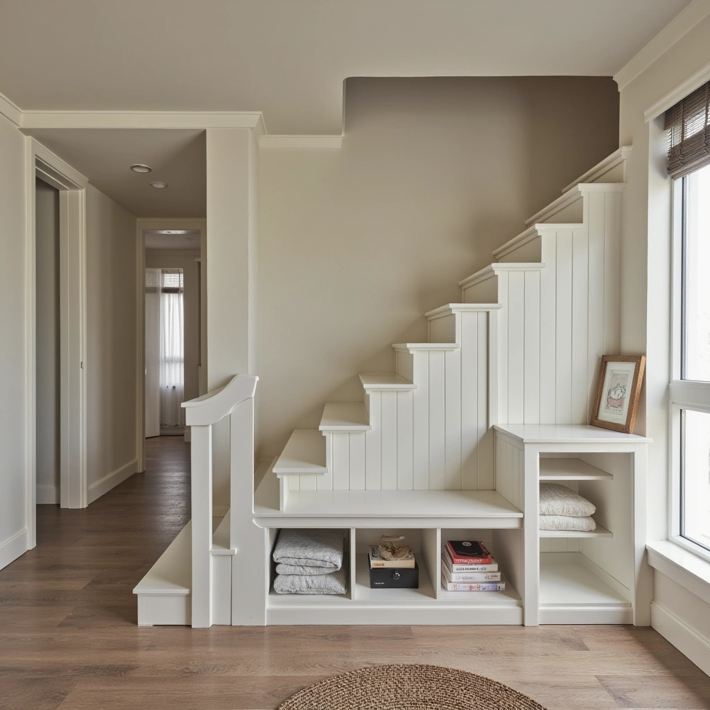 7. Stairwell Bench with Storage