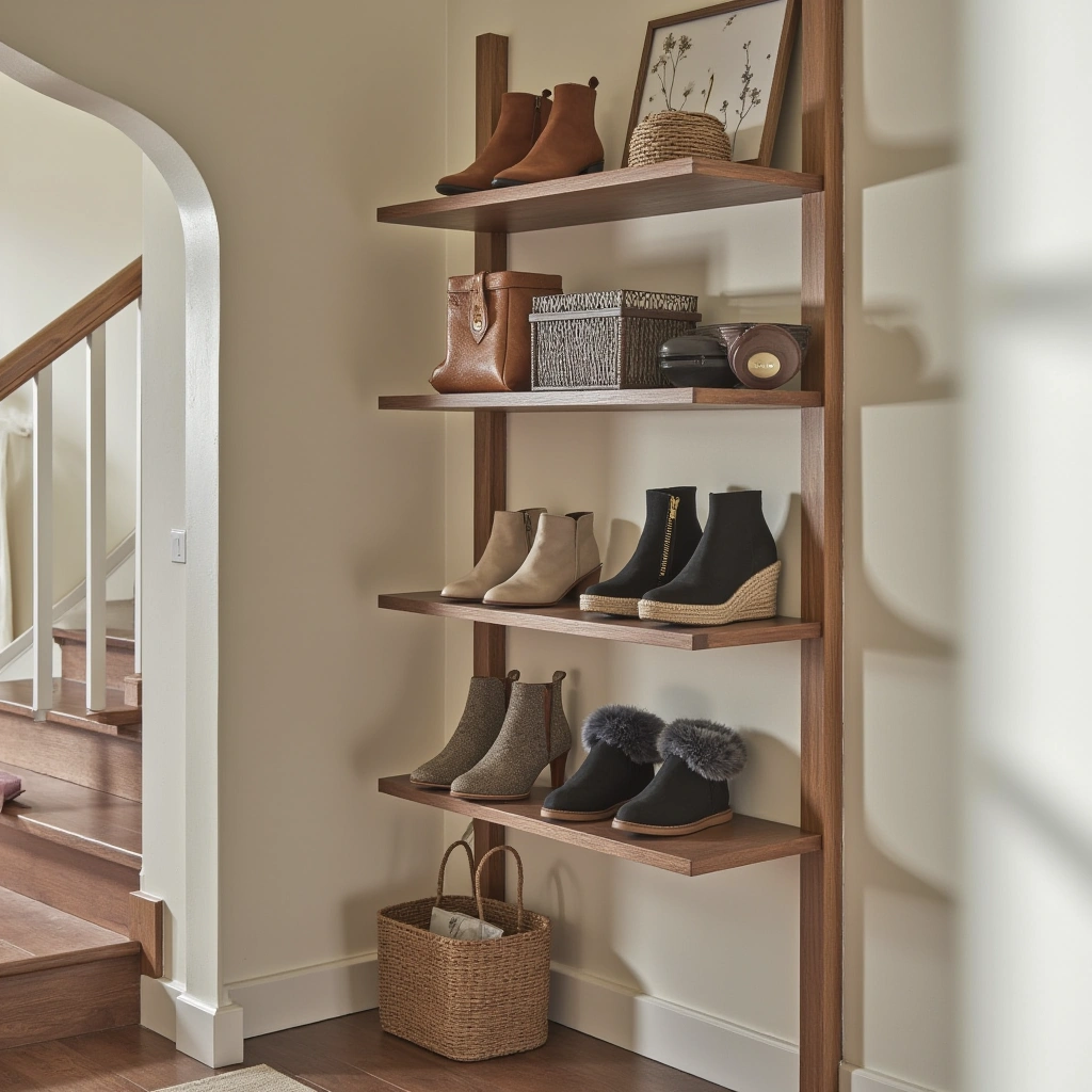 16. Wall-Mounted Shoe Organizer