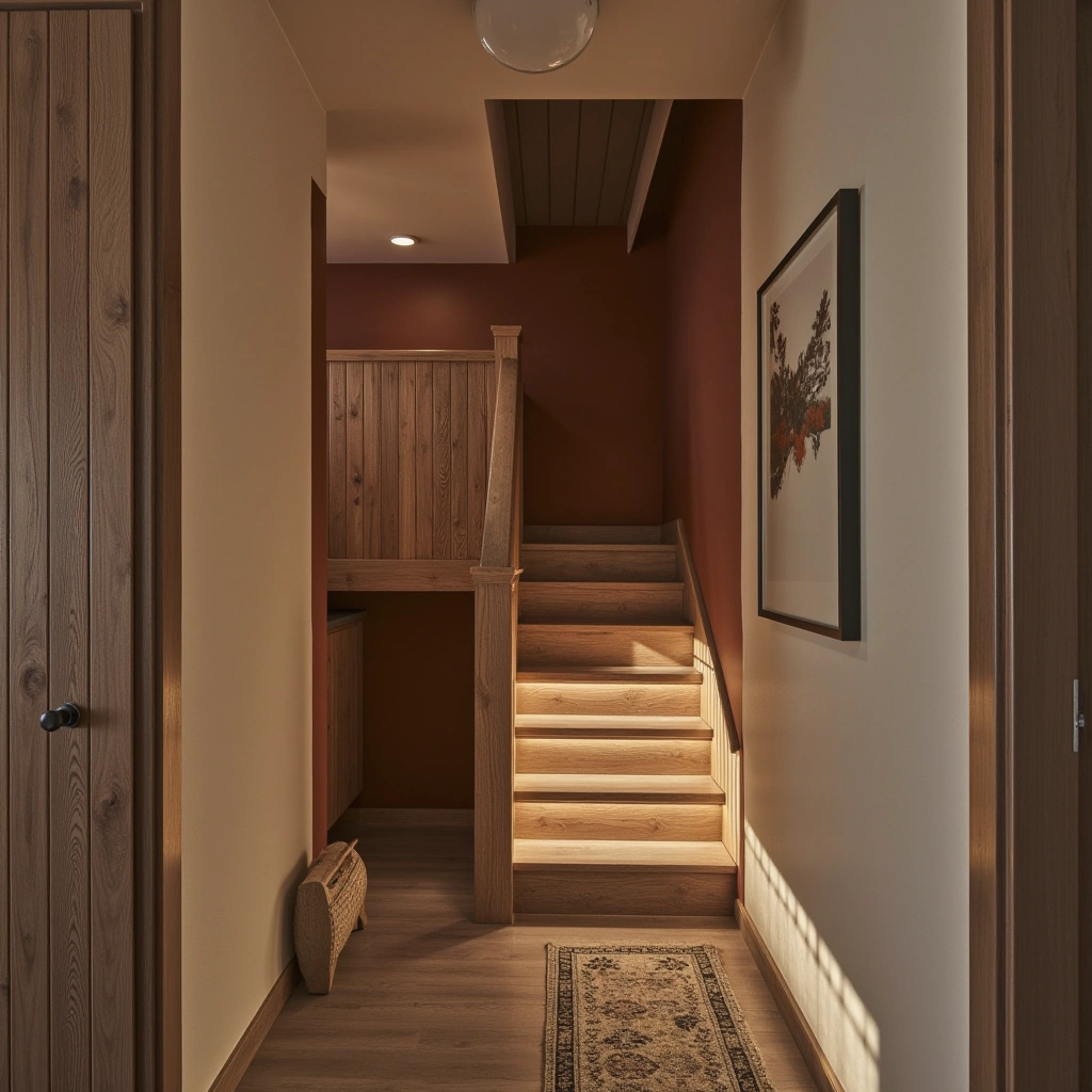 6. Rustic and Cozy Stairwell