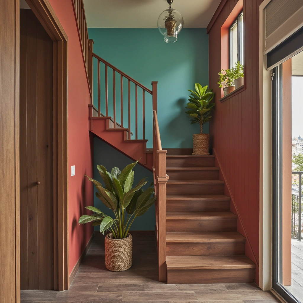 8. Bohemian and Eclectic Stairwell