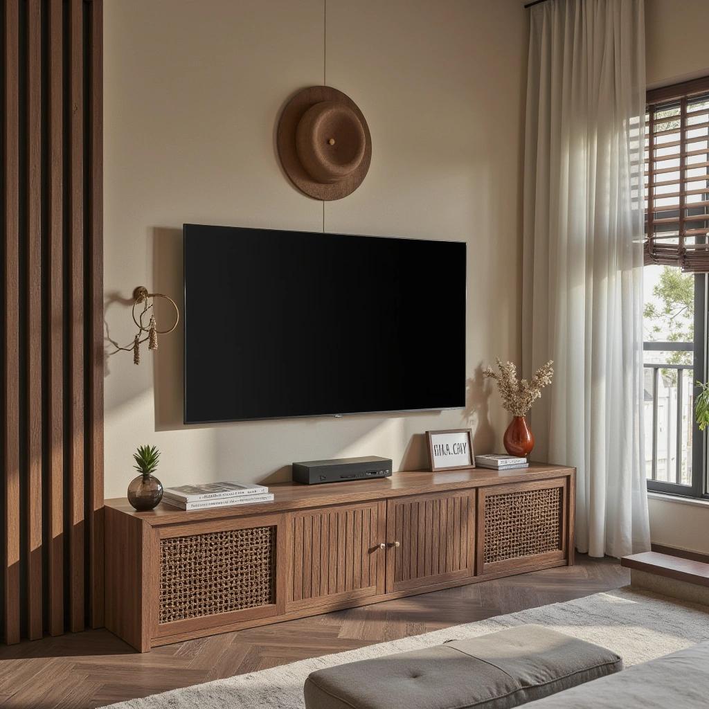 Boho Chic TV Wall