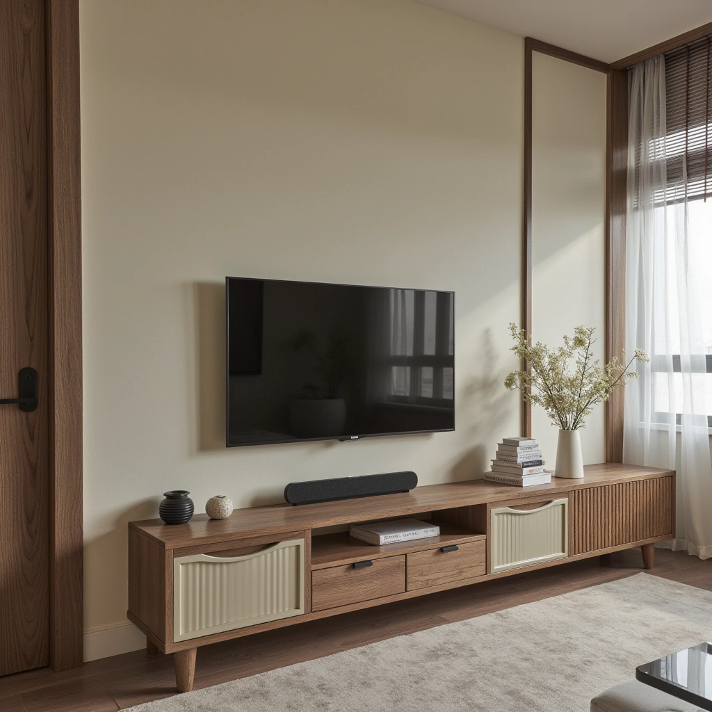 7. Scandinavian-Inspired TV Console