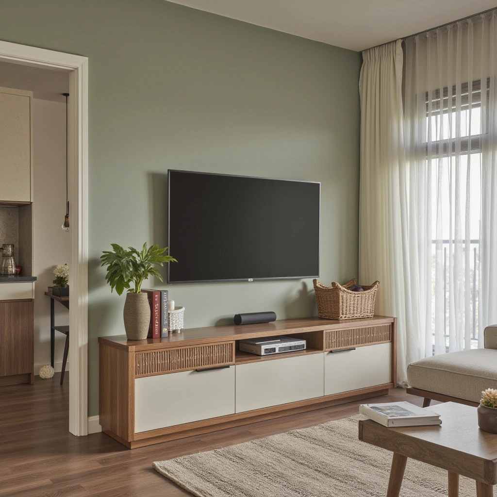 14. Coastal-Inspired TV Console