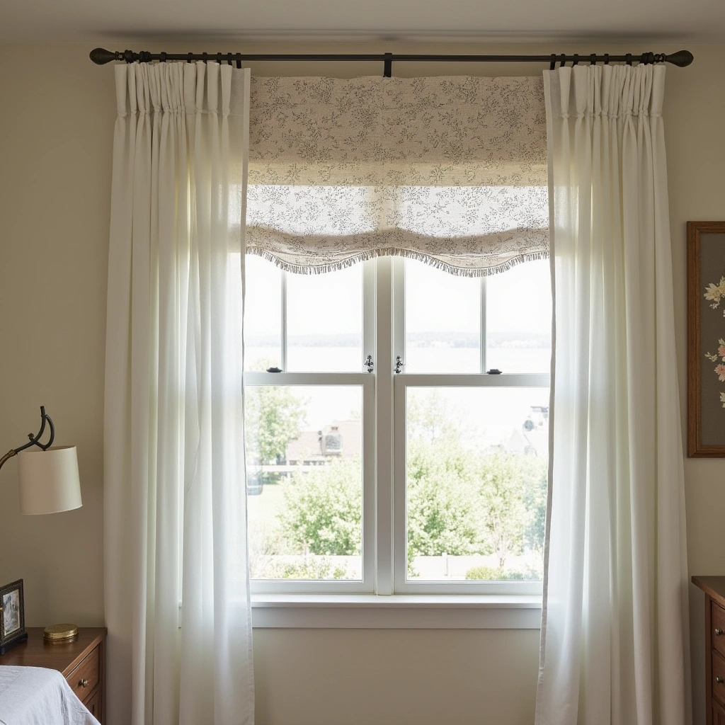 Window Treatments with Lace and Florals