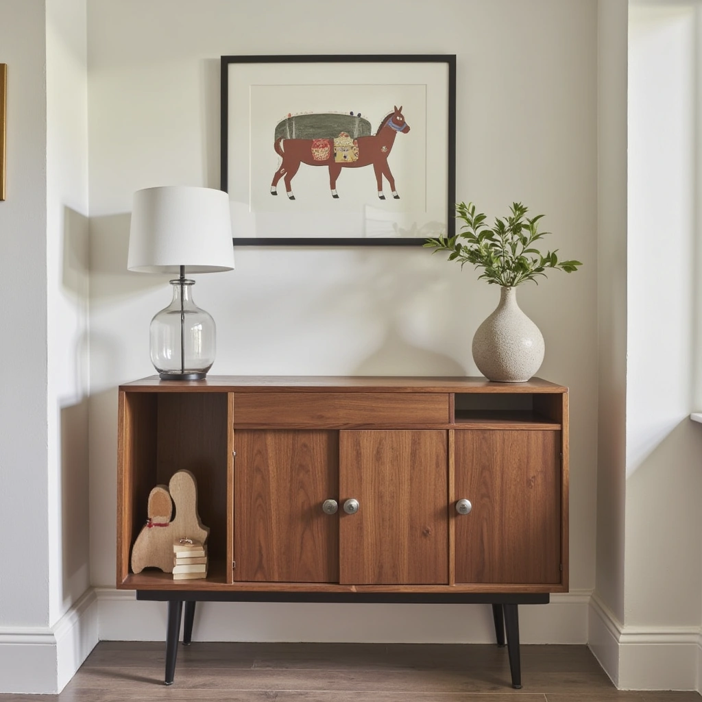 4. Mid-Century Modern Console Table