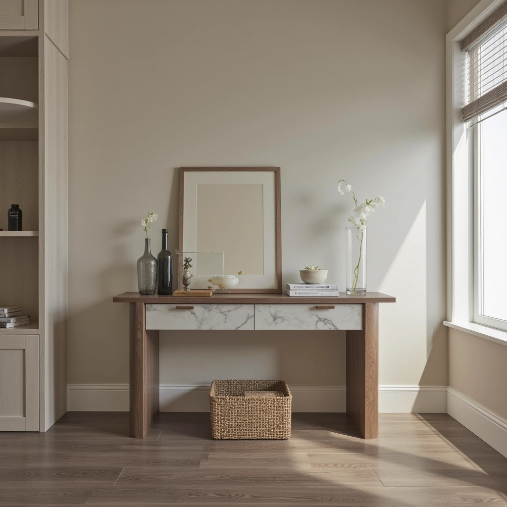 6. Marble Top Console Table