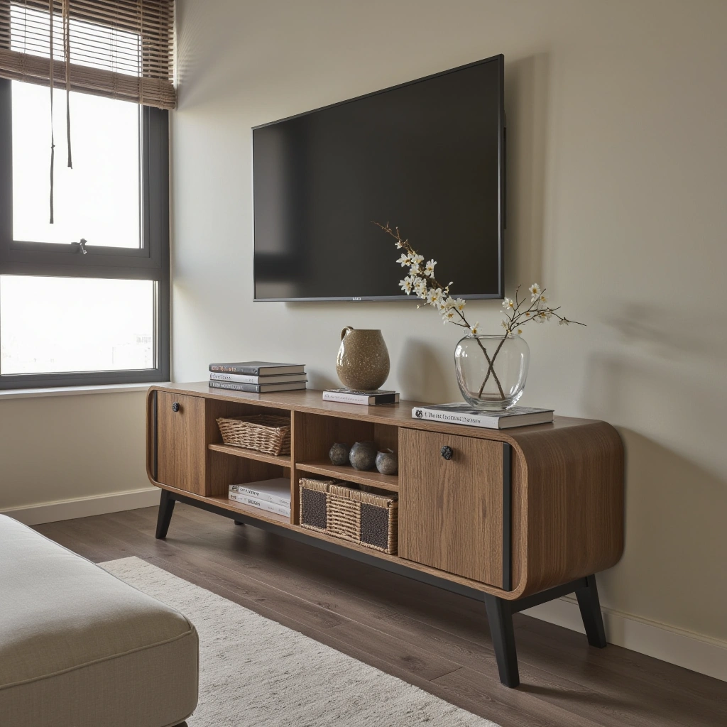 12. Console Table with a Charging Station