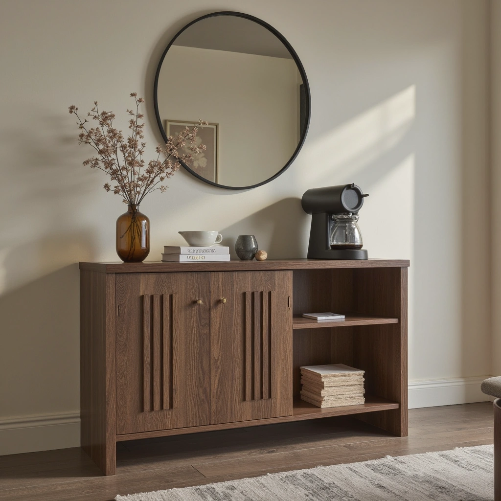 15. Console Table with a Coffee Maker