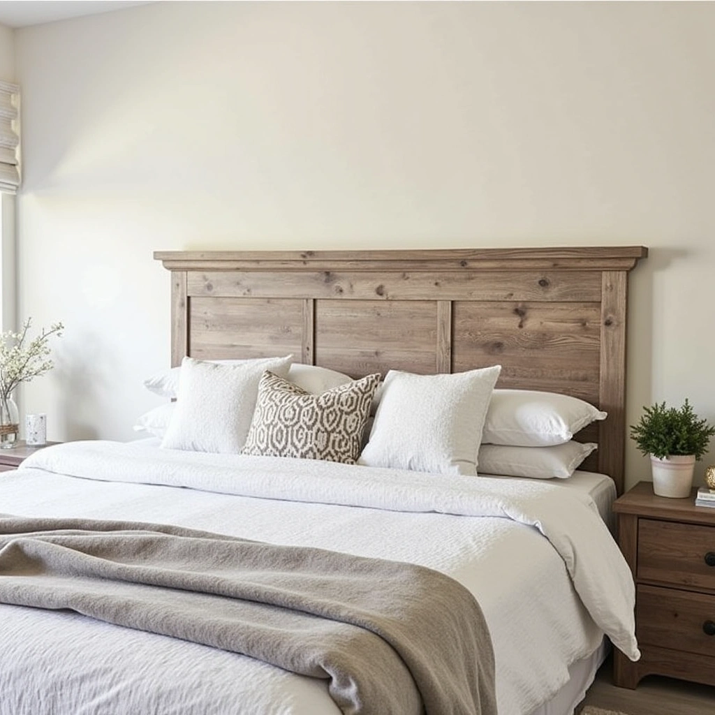 Rustic Wooden Headboard