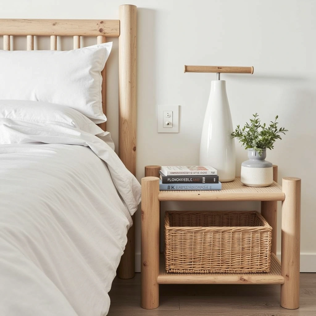 Woven Basket Nightstands