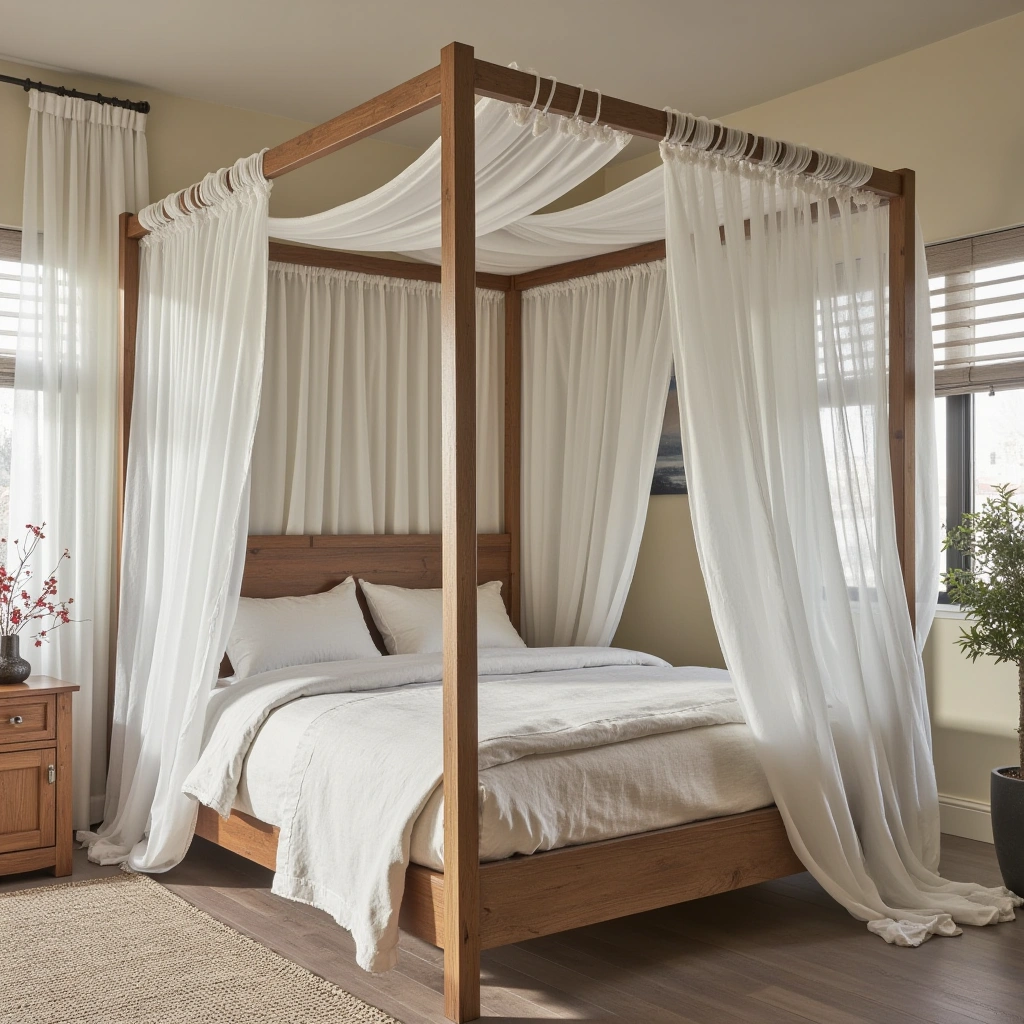 Farmhouse-Style Bed Canopy