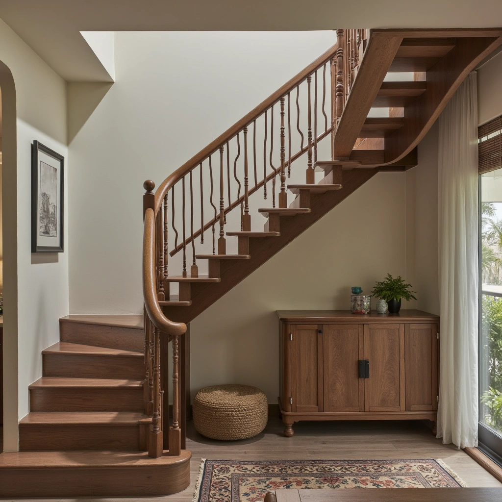 2. Traditional Floating Stairs