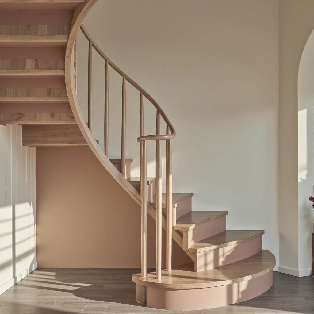 14. Whimsical Floating Stairs with a Minimalist Twist