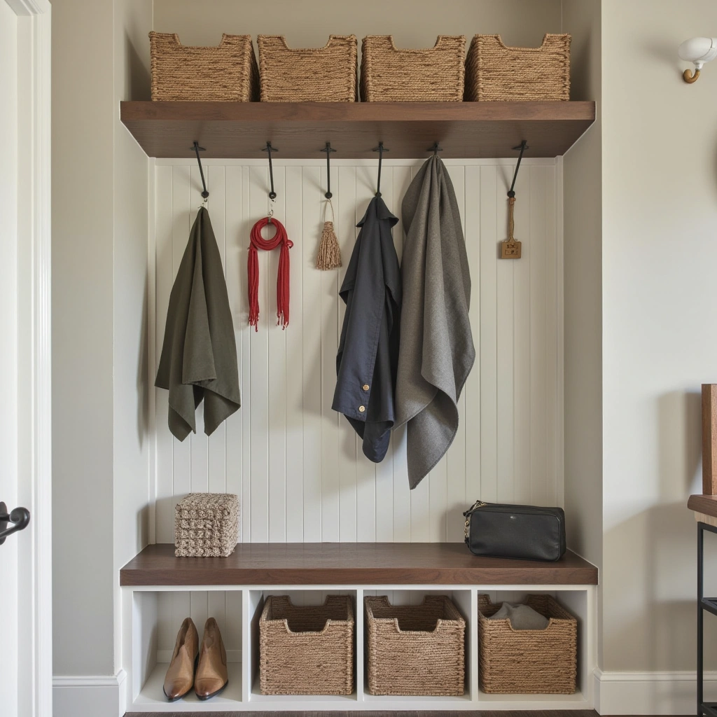 4. Incorporate a Coat Rack with Hooks