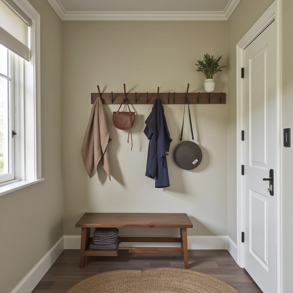 6. Add a Wall-Mounted Coat Tree
