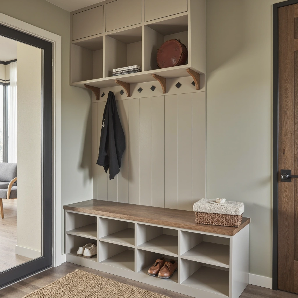11. Incorporate a Sliding Bench with Storage