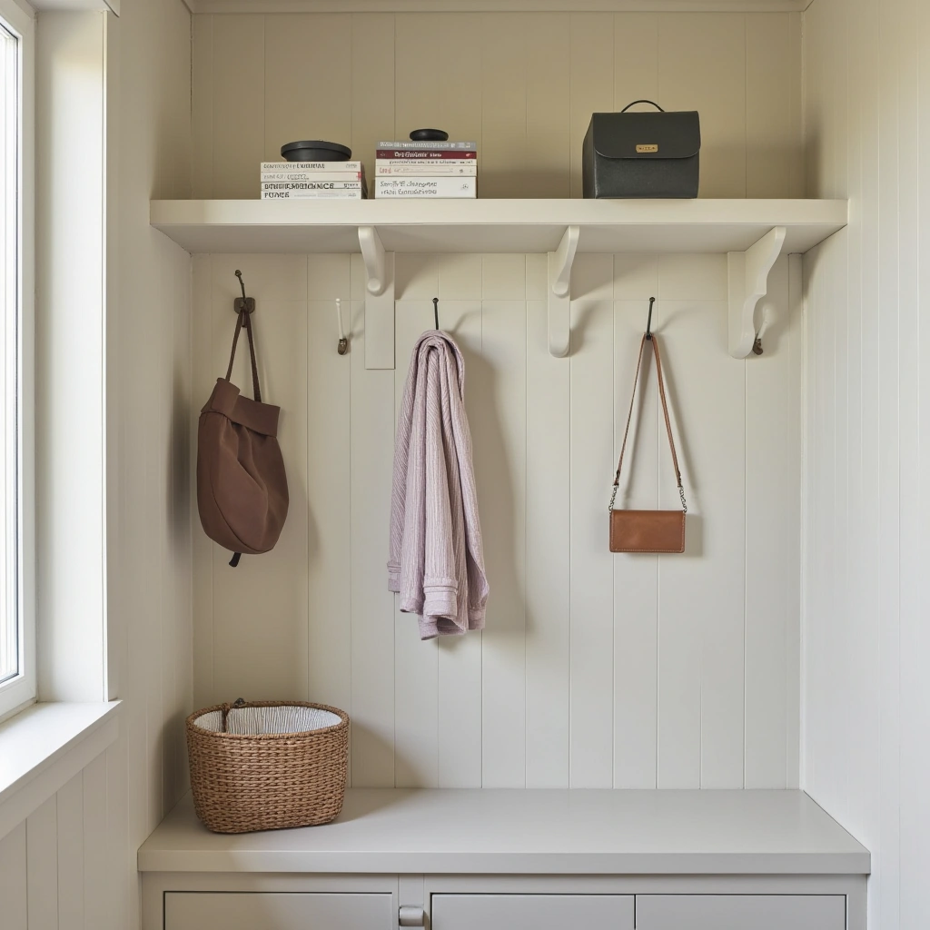 14. Add a Wall-Mounted Coat Hooks