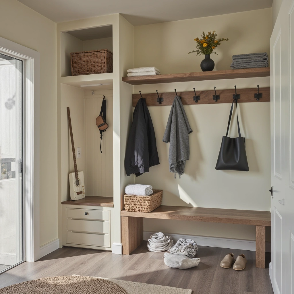 18. Add a Wall-Mounted Coat Rack