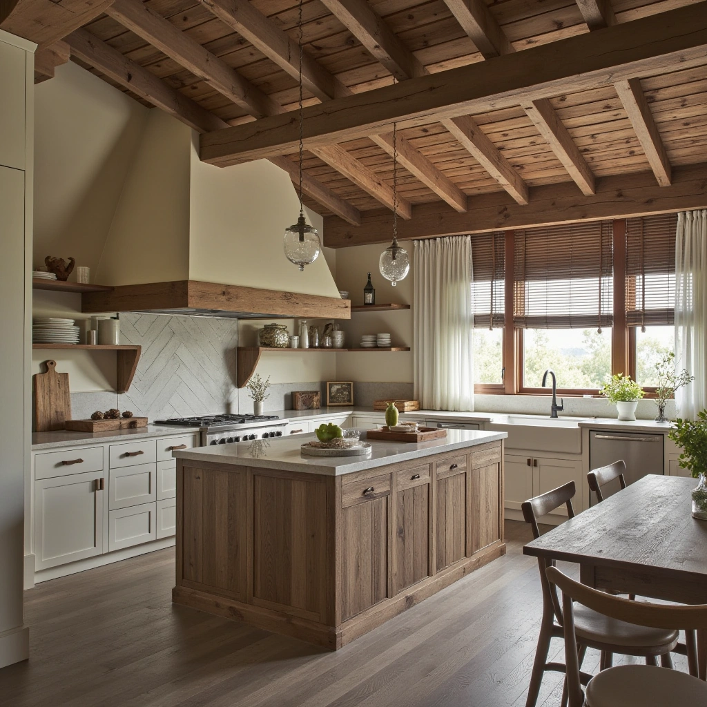 2. Rustic Charm with Exposed Beams